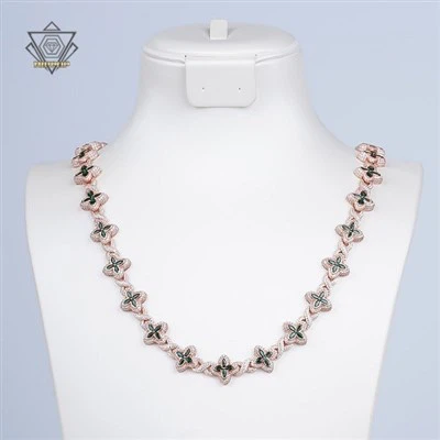 Herren Tennis Halskette Weißgold